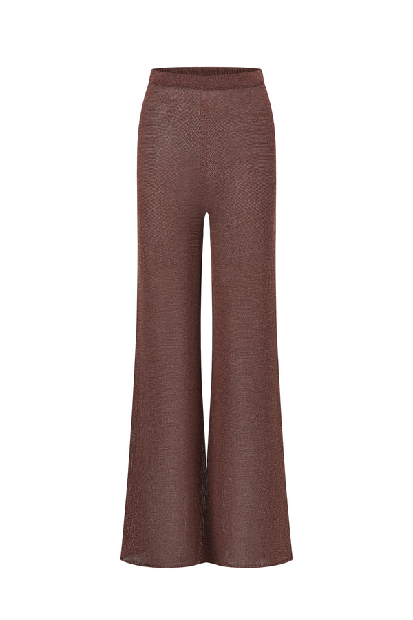 SWAYING/KNIT seamless straight pants SW24SS3B53 brown PS83